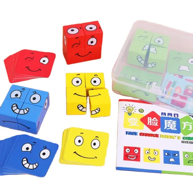 Face Change Cube Plastic Box