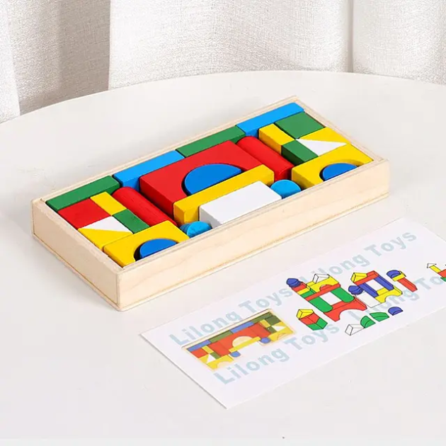 Wooden Building Blocks set small