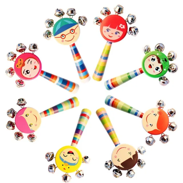 Wooden face rattle