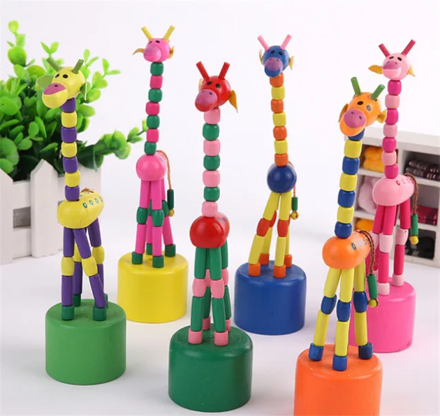 Wooden Giraffe Push Toy