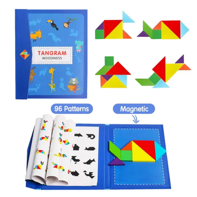 Wooden Magnetic Tangram Puzzle