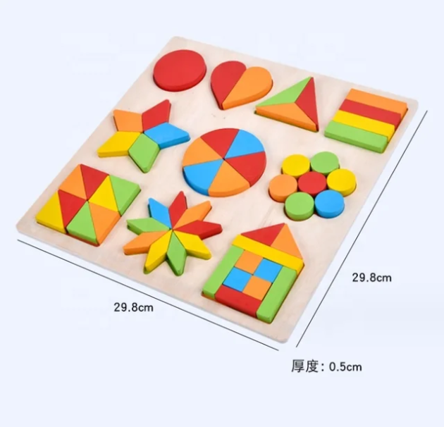 Wooden Shape Sorter with puzzle 1-10