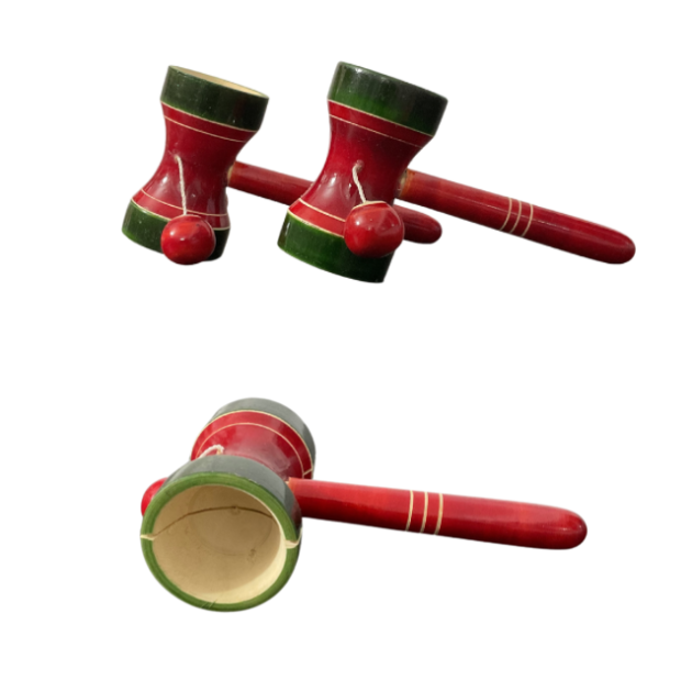 Wooden Vegetable Paint Udukkai Rattle