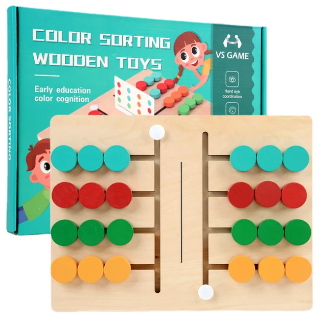 Wooden Color Sorting Puzzle Battle