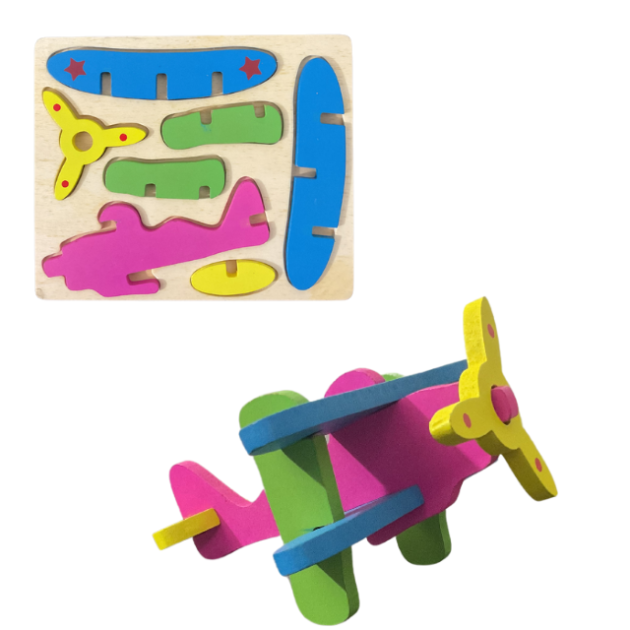 Wooden Helicopter DIY set design