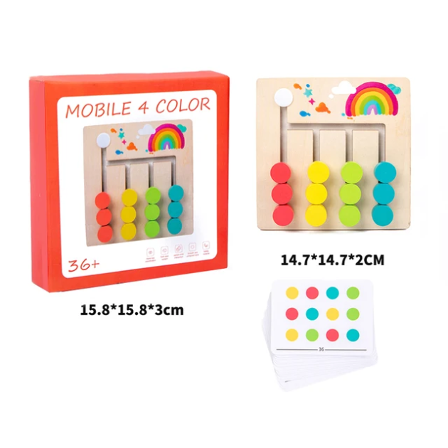 Wooden Mobile 4 Color Sorter