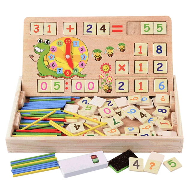 Wooden Multi Functional Digital Computing Learning Box