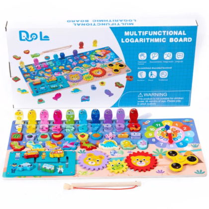Wooden 8 in 1 Multifunctional Logarithmic Spinner Board