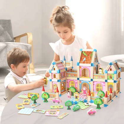 Wooden Architecture building blocks 118 pcs