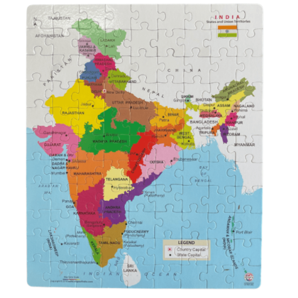 Wooden India Map Jigsaw Puzzle