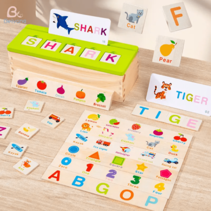 Wooden Mini Knowledge Classification Box Game