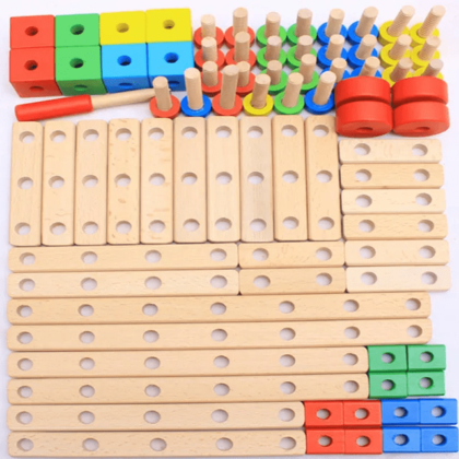Wooden Multifuntional Nut Assembly Game